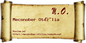 Mecsnober Otília névjegykártya